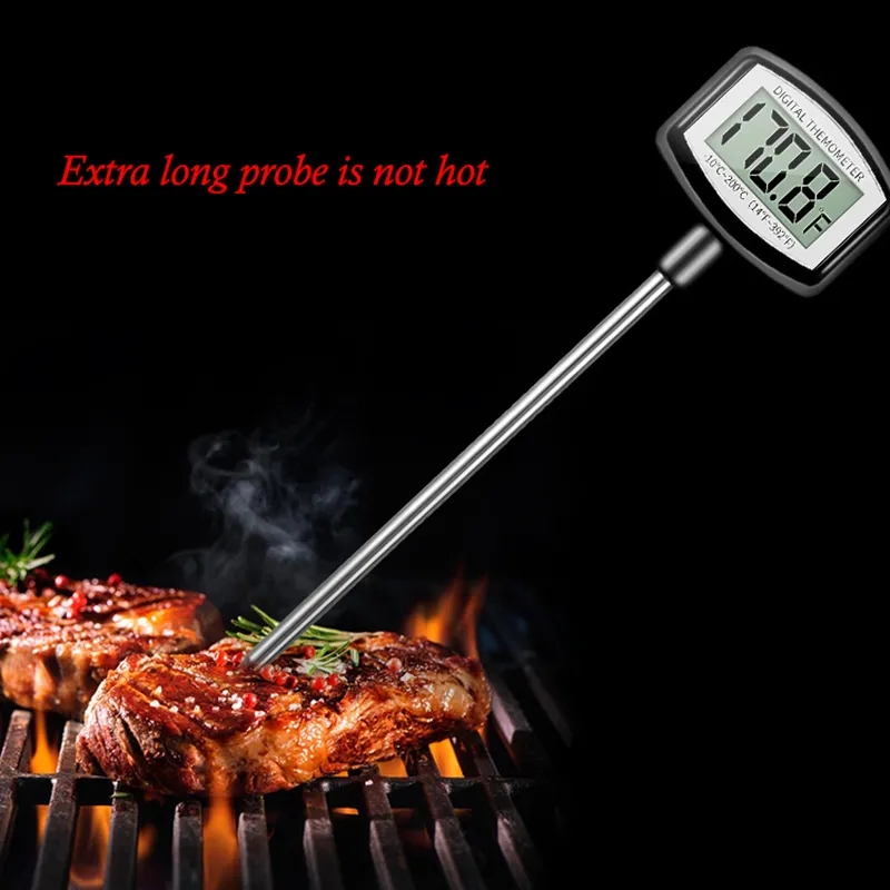 Termometro professionale per carne cucina per cuocere la temperatura del  latte delle biberon,Sonda pieghevole in acciaio inossidabile,Numeri di  temperatura di lettura immediata,BBQ Barbecue : : Casa e cucina