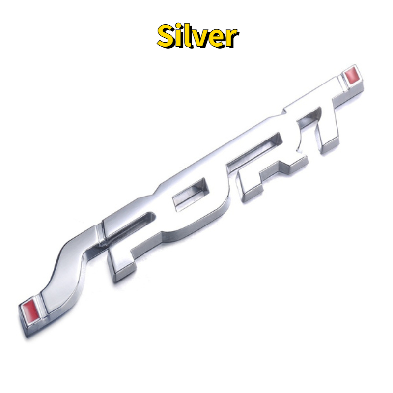 Dhe Best Car Styling Accessories Universal Metal Sports Car Emblem Badge  Sticker Self Adhesive Badge Decal Car Logo Black