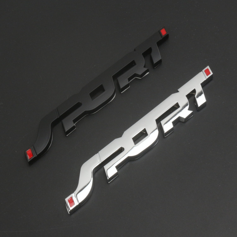 Sport Version Autocollant Voiture Auto Emblème 3D Chrome métal