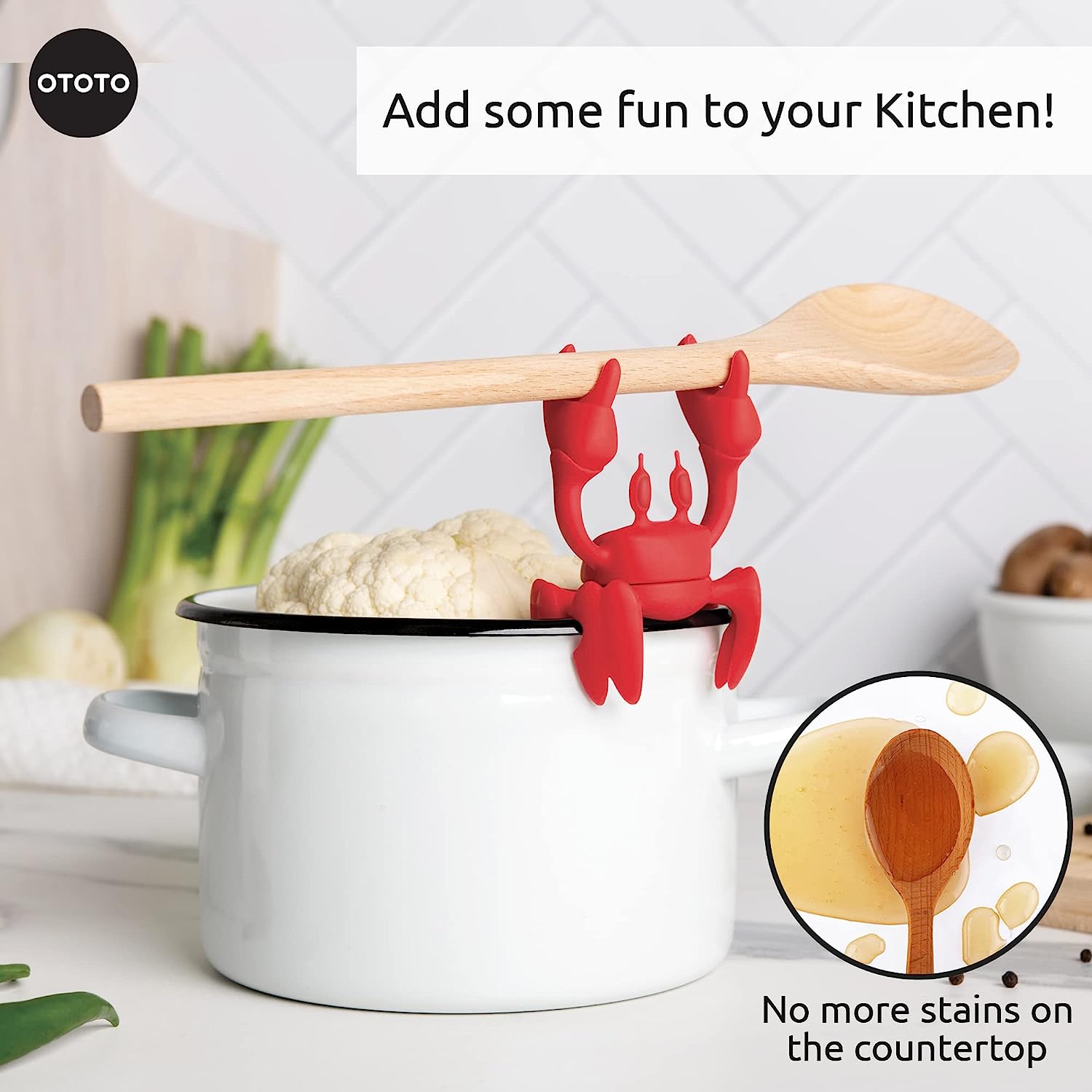 Creative Crab Silicone Spoon Holder Suitable for Stoves Heat