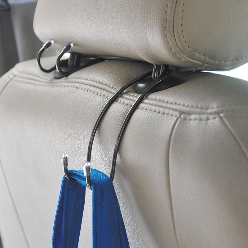 Kaufe 2Pcs Auto Sitz Kopfstütze Haken Glänzende Oberfläche Auto Rücksitz  Organizer Aufhänger Handtasche Kleidung Mäntel Innen Zubehör