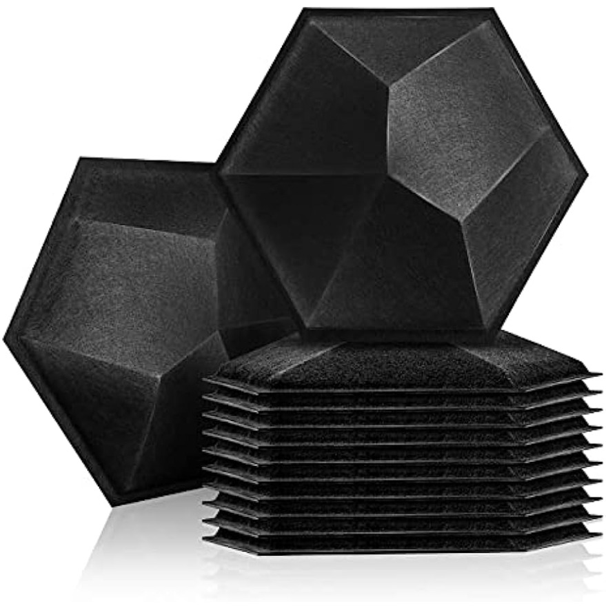 12 Packs Panneau d'isolation acoustique hexagonal auto - Temu France