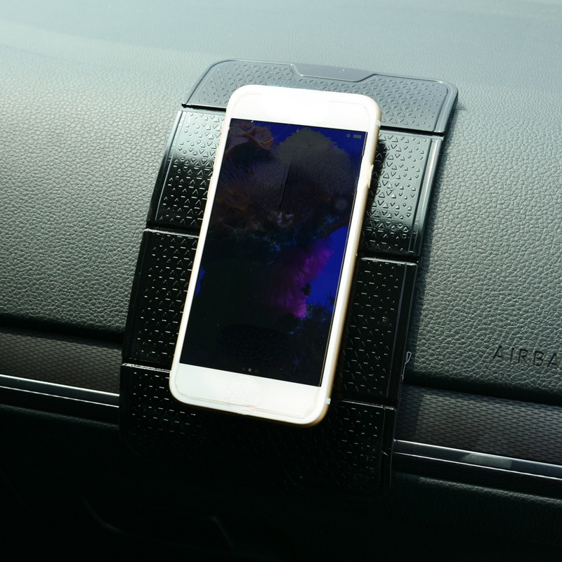 Universal Foldable Car Phone Holder with Anti Slip Mat - Dashboard Pad