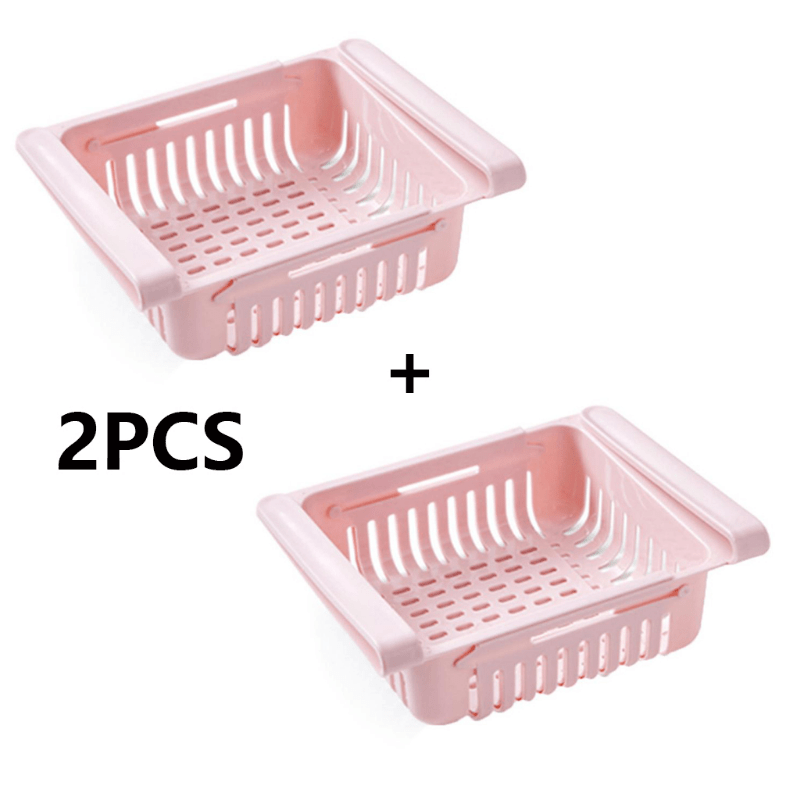 Plastic Clear Fridge Organizer Slide Under Shelf Drawer Box Rack Holder  Refrigerator Drawer Kitchen Fruit Food Storage Box