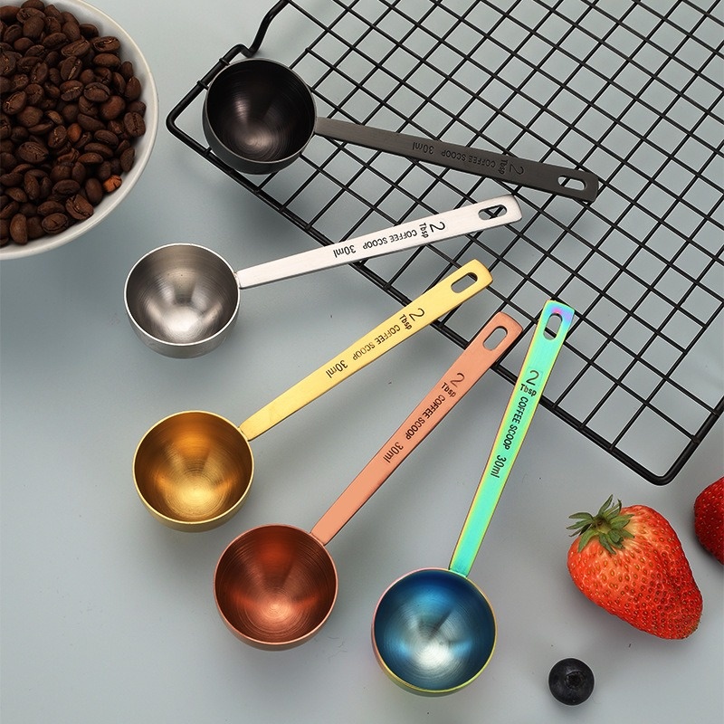 10pcs Plastic Tablespoon Coffee Scoop Measuring Spoon Mini Kitchen Spoon  For Milk Powder Fruit Powder Seed Dry Goods Spices Popcorn Flour- 5g