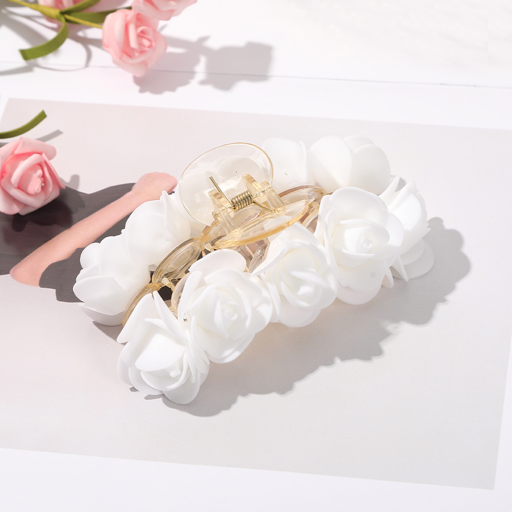 Stylische Schaumstoff-Haarklammern & Haarspangen – Set Mit 2 Stück In Weiß & Rosa, Je 7 Cm
