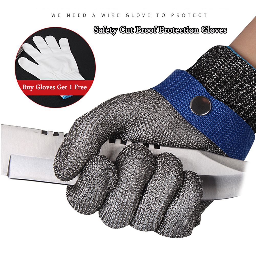 Malla de acero inoxidable de alto rendimiento Cable Workman carnicero  guantes para proteger las manos del guante de cuchillas S/M/L/XXL - China  Guantes de protección de acero inoxidable, metales