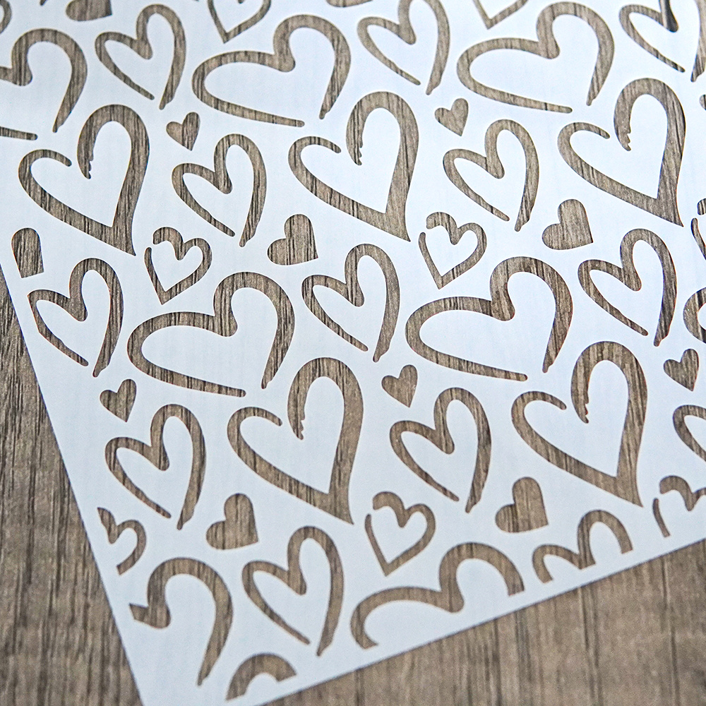 Heart Background Stencil