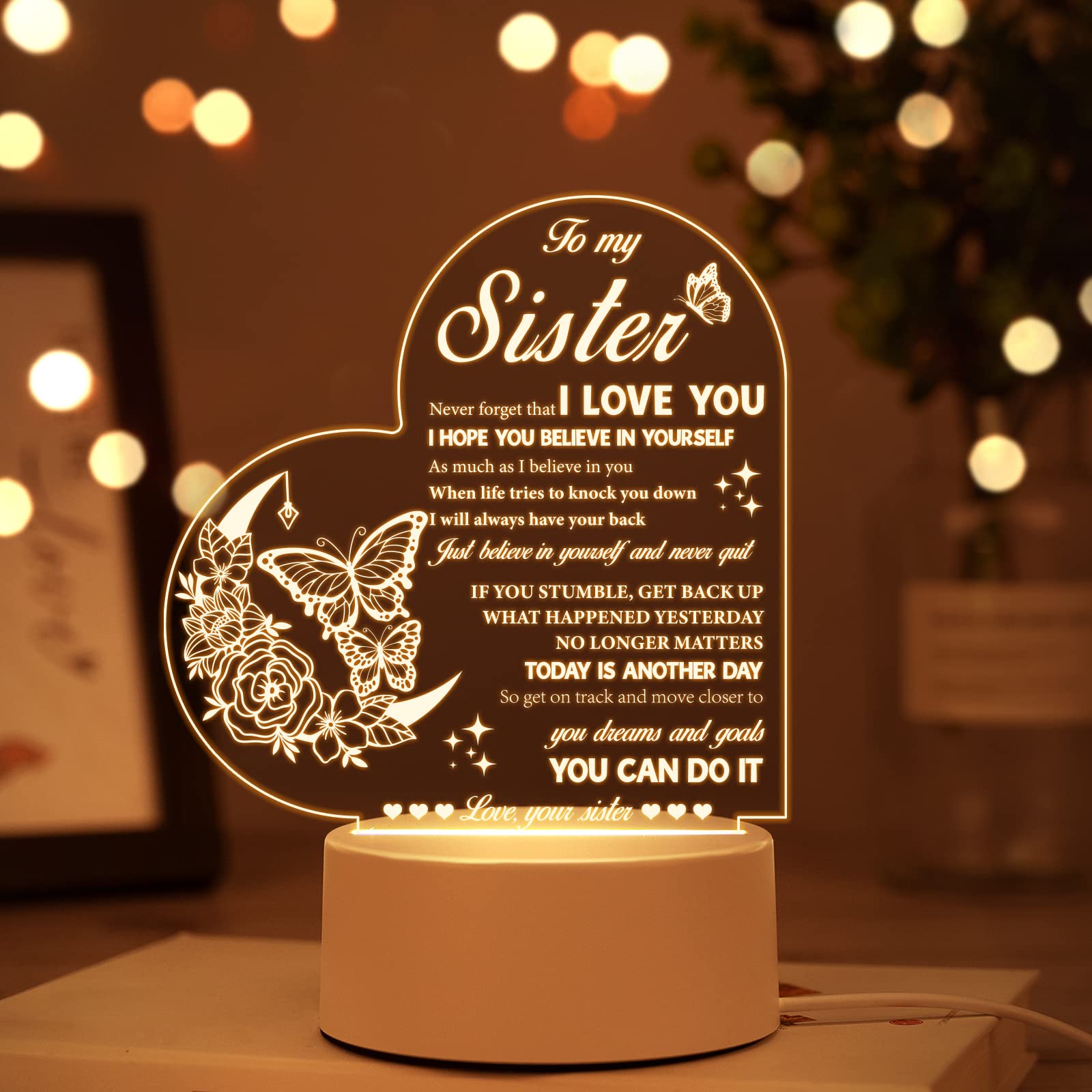 Sister Gifts Sister Gifts Sister Sister Night Light Gifts - Temu