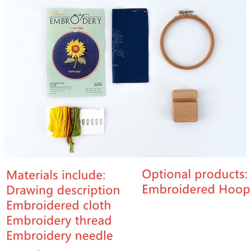  Kit de bordado para principiantes Diseño de flores DIY  Decoración de pared para el hogar Claveles Azul : Arte y Manualidades