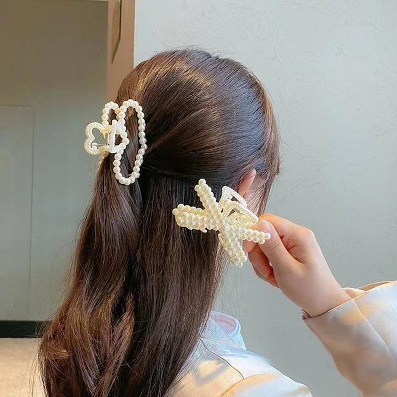 Butterfly Hair Clips Claw Crab Pearl Tassel Geometric Barrettes Hair  Accessories