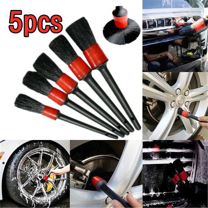

5pcs Car Motorcycles Detailing Brush Auto Cleaning Car Cleaning Detailing Set Dashboard Air Outlet Clean Brush Tools Car Wash Accessories