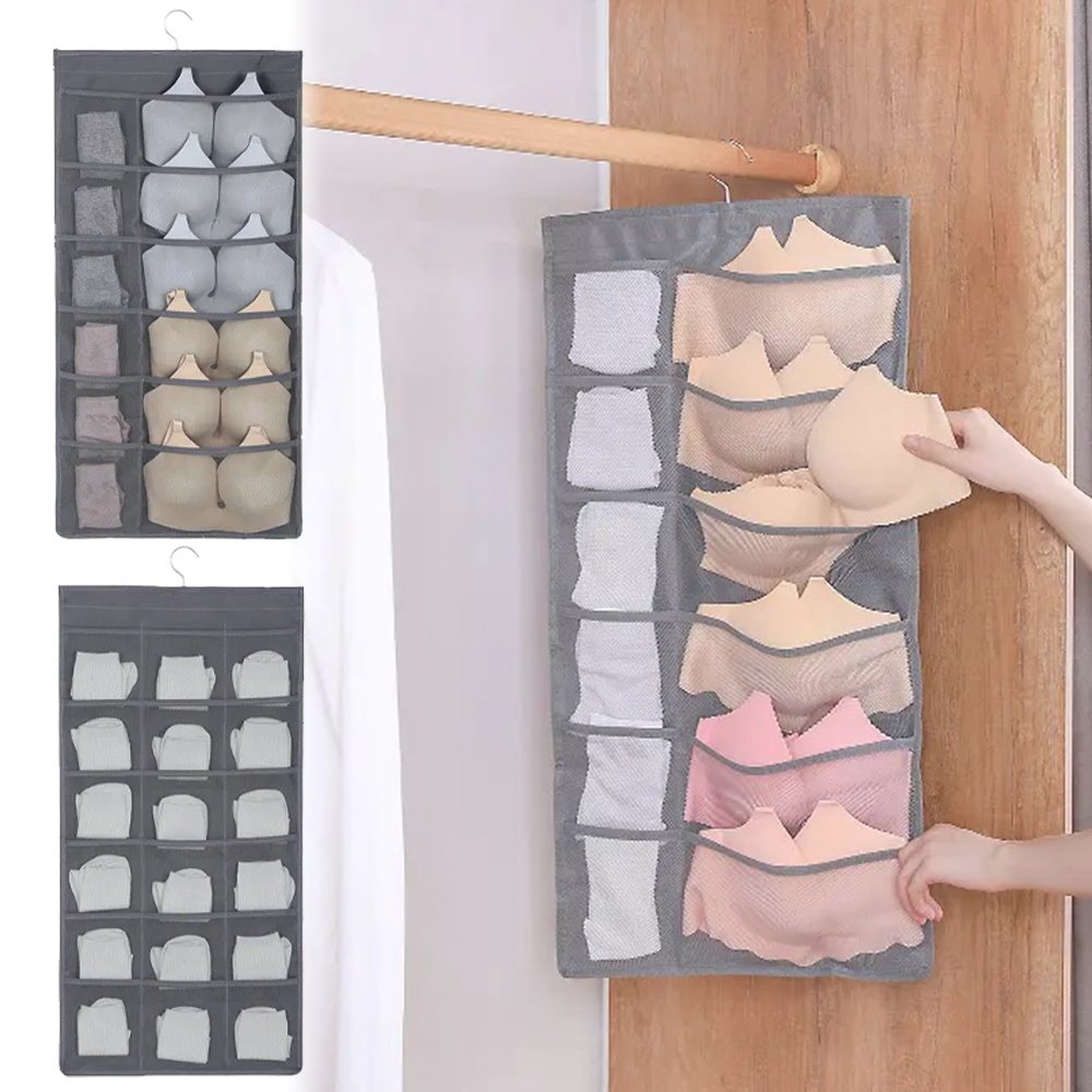 Double-Sides Underwear Bra Organizer Multifunctional Mesh Drawer