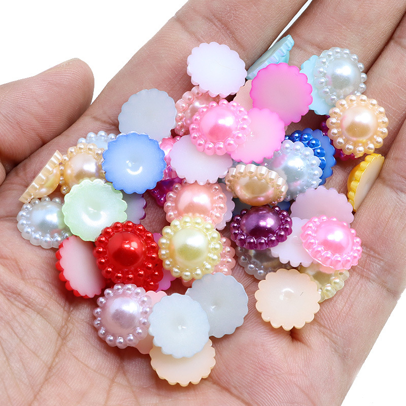 Flat on sale pearl beads