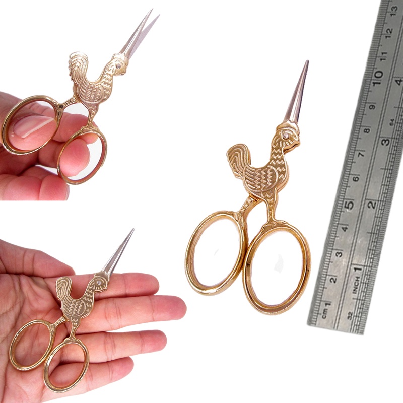 1PC Stitch Needlework Fancywork Fancy Tailor Chicken Cross Thrum Thread  Embroidary Vintage Sewing Scissor Trim Cut Craft