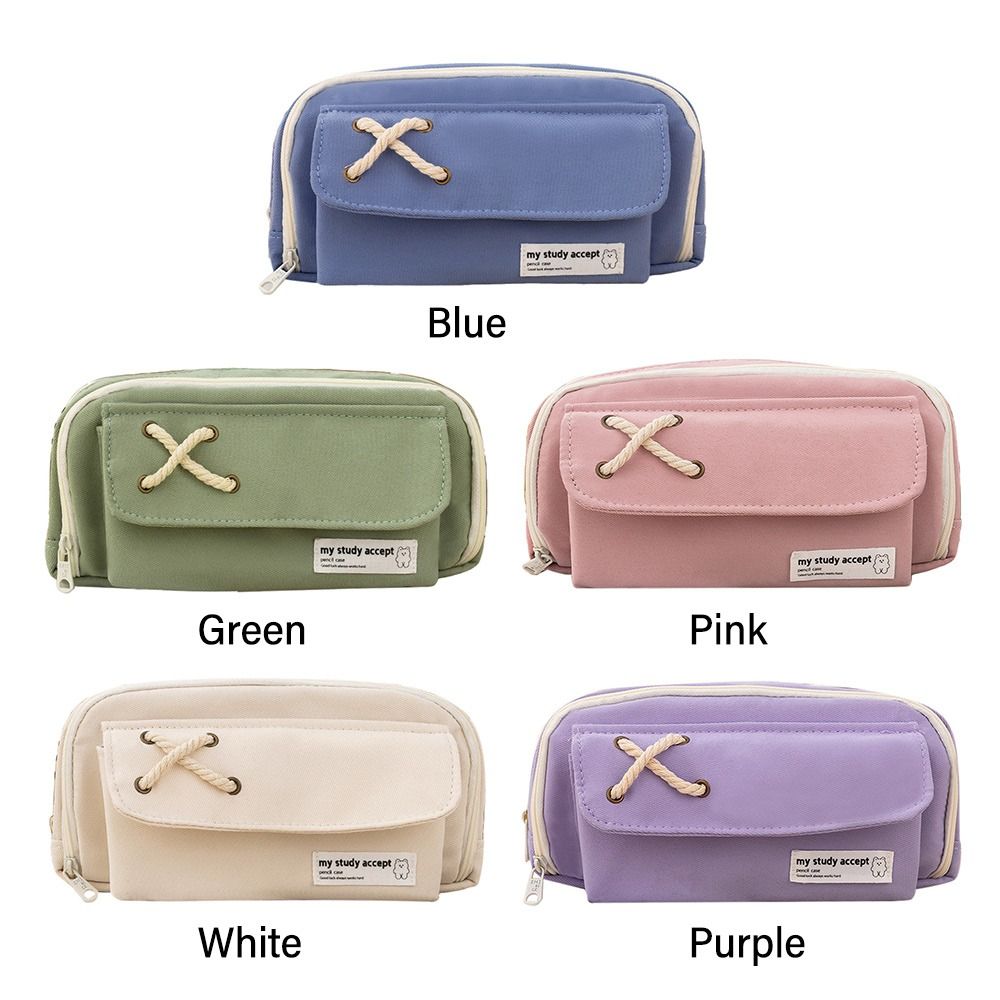 Large Capacity Pencil Bag Stationery Holder Box Aesthetic Transparent Pen  Case Six Layers Zipper Pencil Pouch