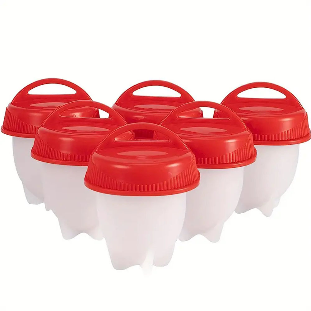Egglettes Egg Cooker 6 Pack - Hard Boiled Eggs Without the Shell