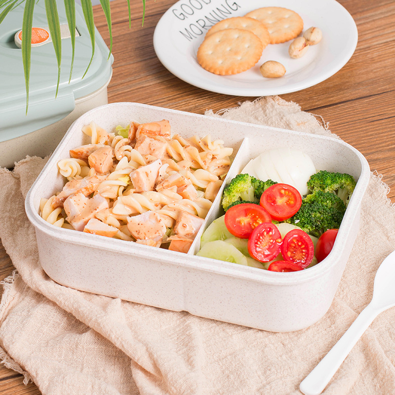 Japanese Style Wheat Straw Bento Box Lunch Box Three - Temu