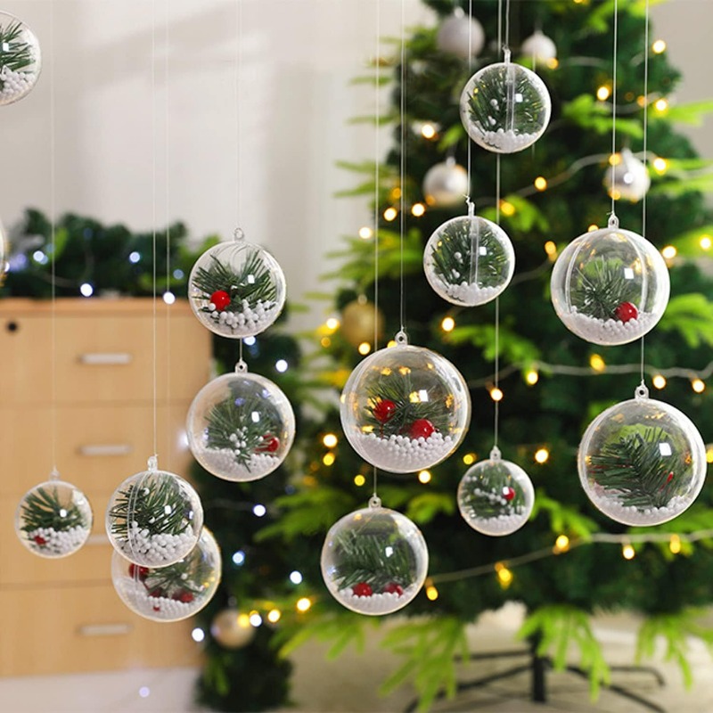  20 Pcs Christmas Clear Ornaments for Crafts Fillable DIY Clear  Plastic Ornaments for Crafts Christmas, New Year, Holiday, Wedding and Home  Decor (3.15''/80mm) : Home & Kitchen