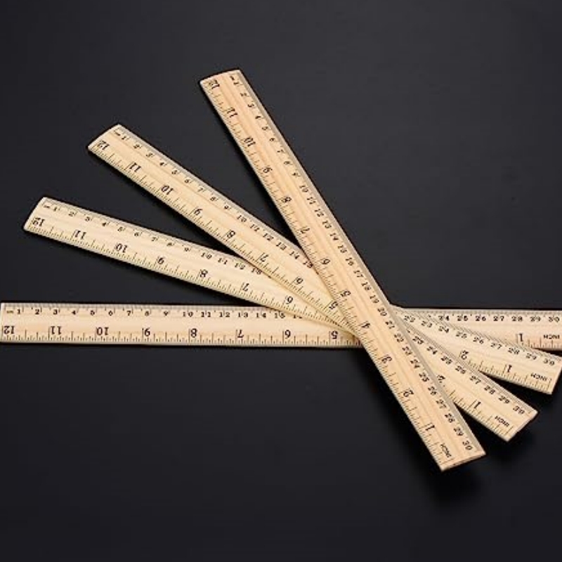 ASIBT 30 Pack Wooden Rulers Student Rulers Wood School Rulers Measuring  Ruler Of