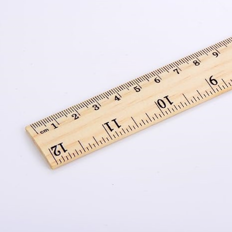 30cm 12 Inch Wood Ruler 2 Scale Office Measuring Wooden Rulers 30 Pack