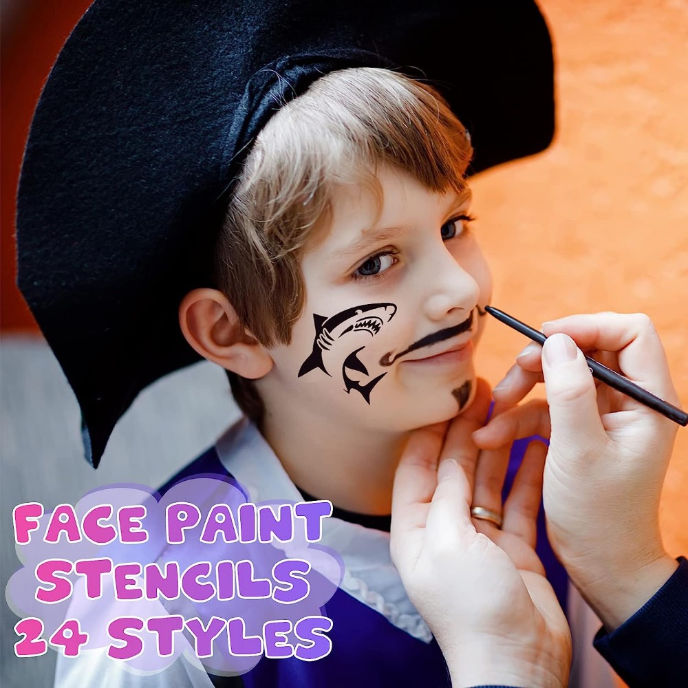 Face Paint Stencils Facial Painting Stencils Tattoo Painting - Temu
