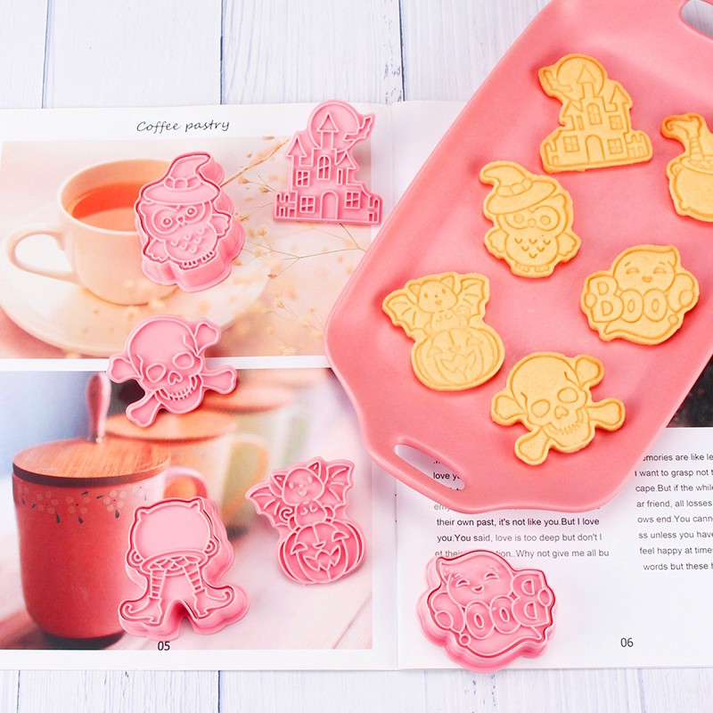 6pcs/set Cookie Cutters In Dog Shape, Plastic Cookie Knife, Pastry