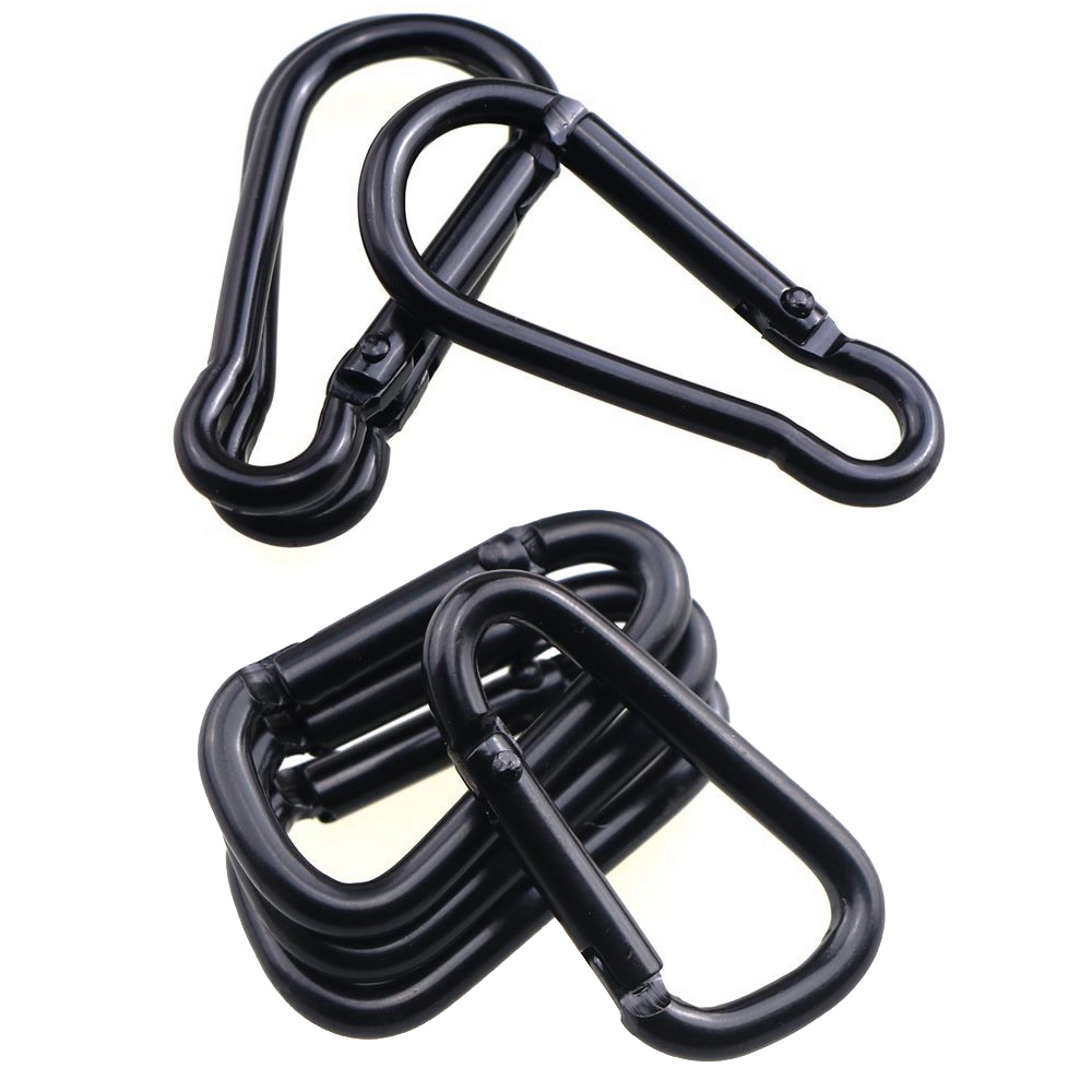 3pcs Black Aluminum Alloy D Carabiner Spring Snap Clip Water Bottle Hooks  Keychain Outdoor Climbing Camping Hiking Tool - Sports & Outdoors - Temu  Canada
