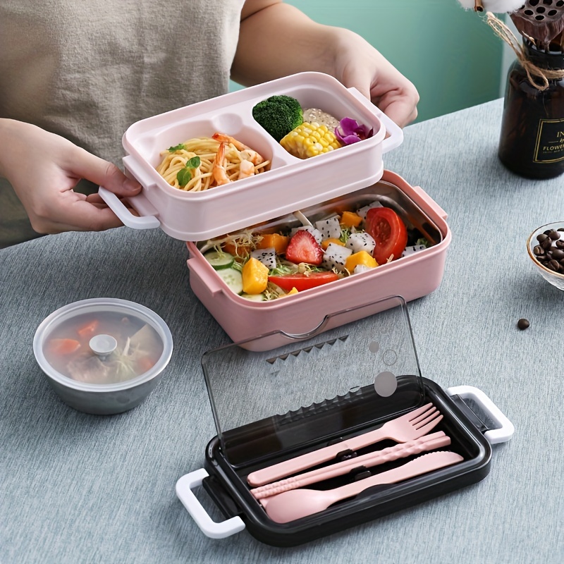 Stainless Steel Thermal Lunch Box For Office Workers, Rectangle Divided Insulated  Bento Box, Leakproof Food Container, Home Kitchen Supplies For Teenagers  And Workers, For Back School, Classroom - Temu