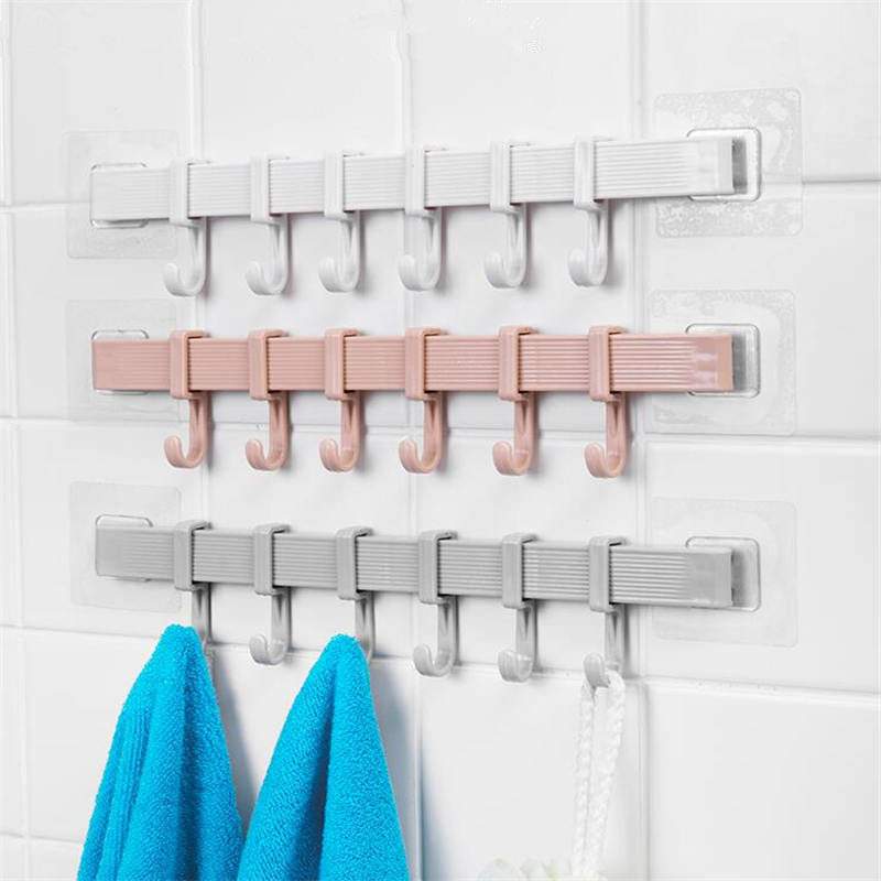 Adjustable Coat/Bathrobe Hooks Wall Mounted Hangers For Bathroom