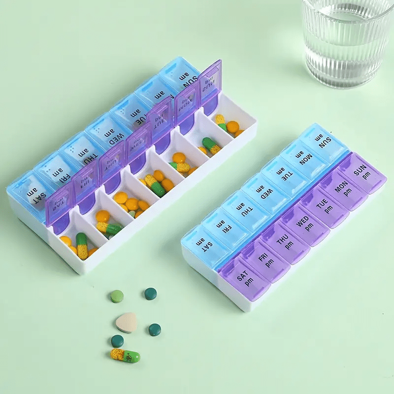 Caixa de Comprimidos com Estojo - Doses Semanais—