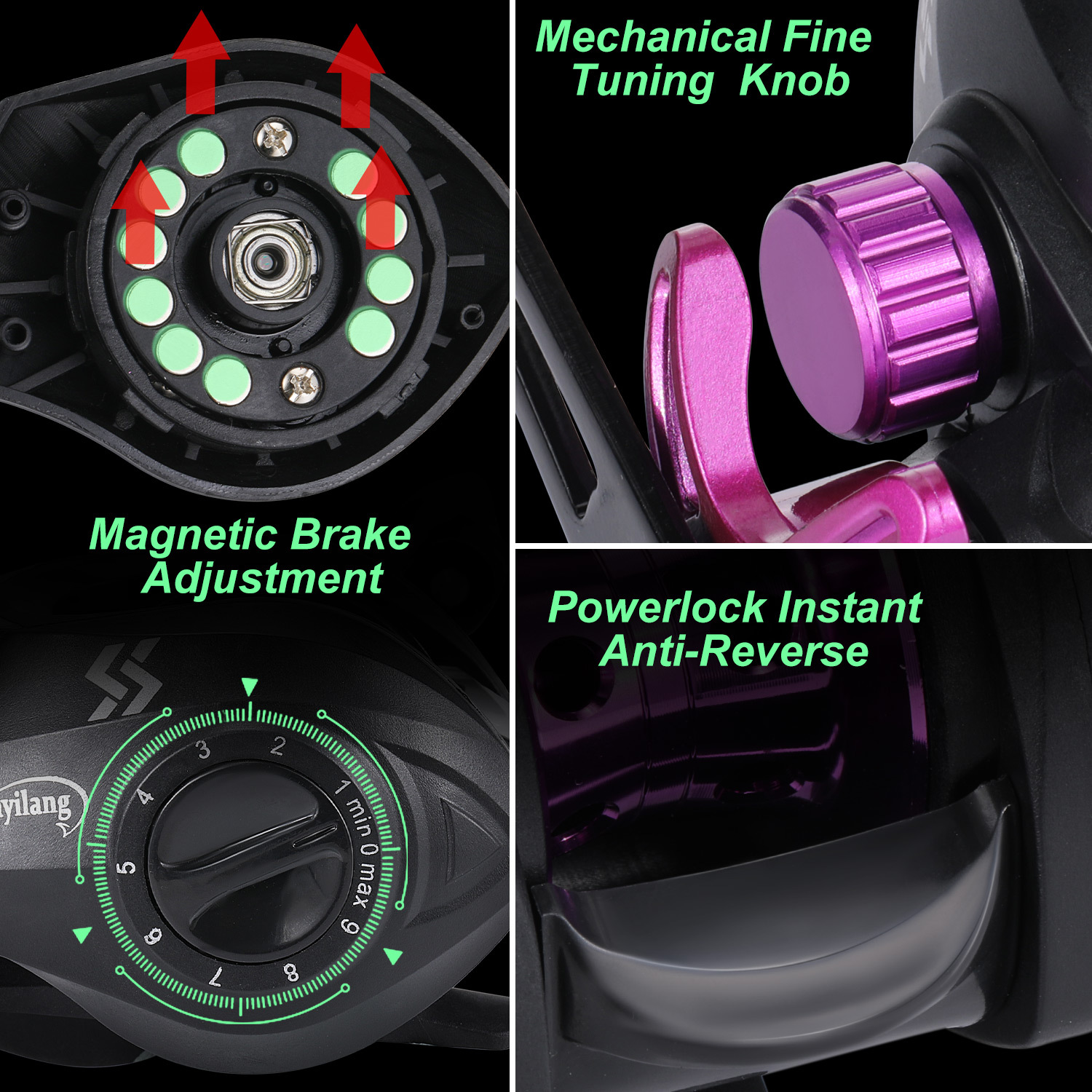 DIY tuning knobs for mechanical brake of fishing reels