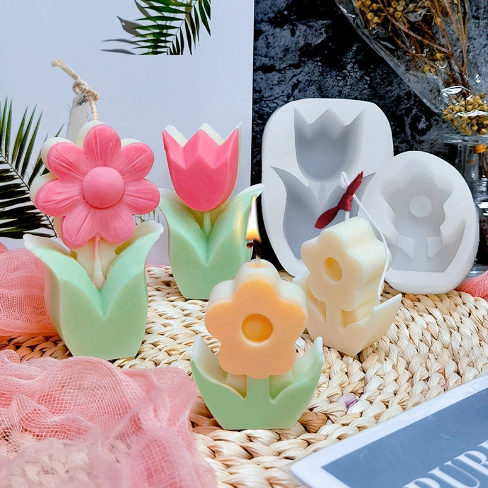  AITRAI - Moldes para hacer velas, moldes de silicona de flores  3D para velas para hacer velas, jabones de bricolaje, aromaterapia, cera,  manualidades, decoración del hogar : Arte y Manualidades