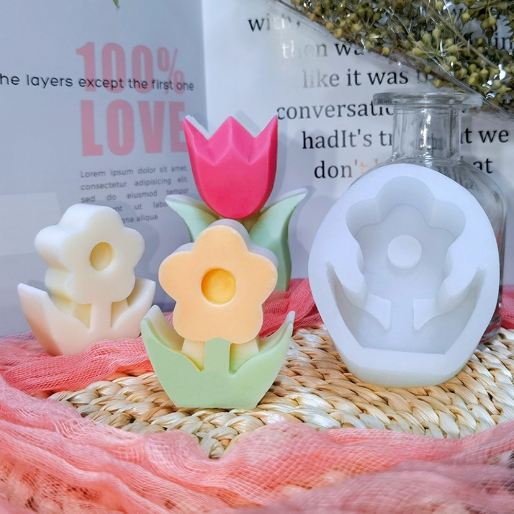Great Mold Elegance Lotus Silicone Candle Mold for Candle Making