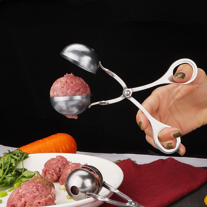 New Kitchen Gadgets Cooking Sausage Maker Plastic Meatball Machine Set  Fried Fish Mouth Meat Making Ball Mold Spoon