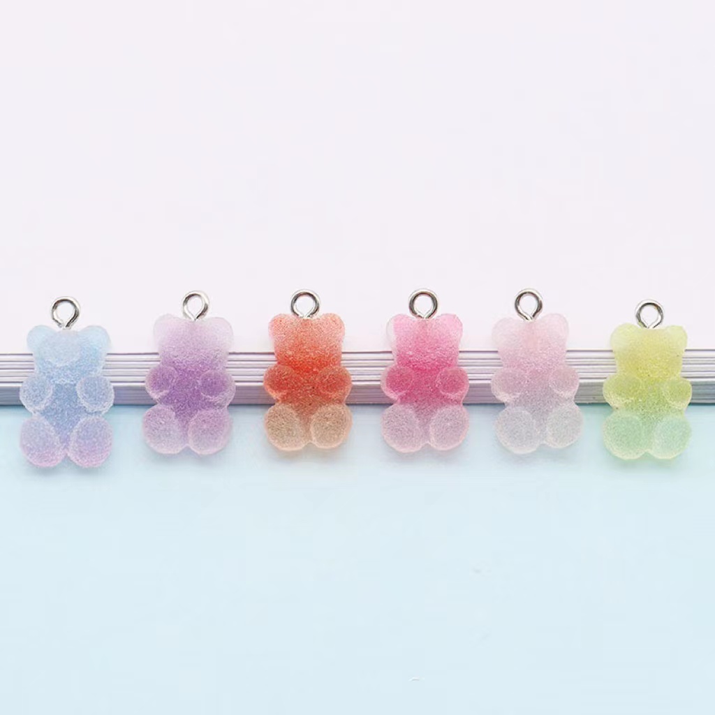 20pcs 11*18mm Cute Candy Color Gummy Bear Charms for DIY Earring Bracelet  Necklace Pendant Women Kids Jewelry Making Accessories - AliExpress