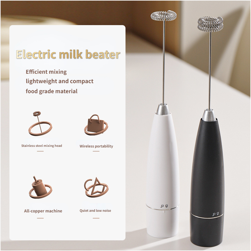 Electric Milk Frother Cream Whisk, Small Wireless Handheld Stainless Steel  Usb Charging Household Whisk - Temu