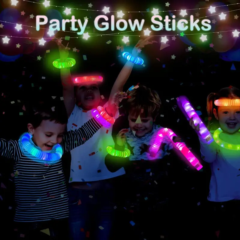 Glow Sticks Party Pack Glow Necklaces Bracelets Light Up Pop - Temu
