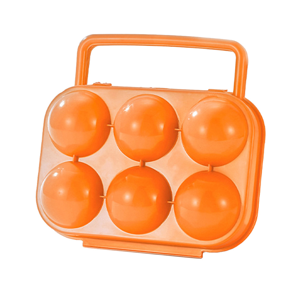 

Portable 6-grid Egg Storage Box For Camping And Picnics - Keep Your Eggs Safe And Fresh Anywhere!