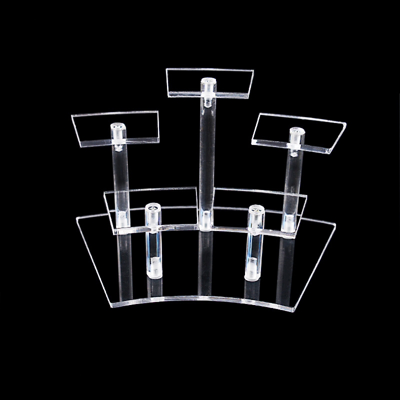Acrylic Display Rack Fan shaped Ladder Doll Hand Puppet Mini Temu