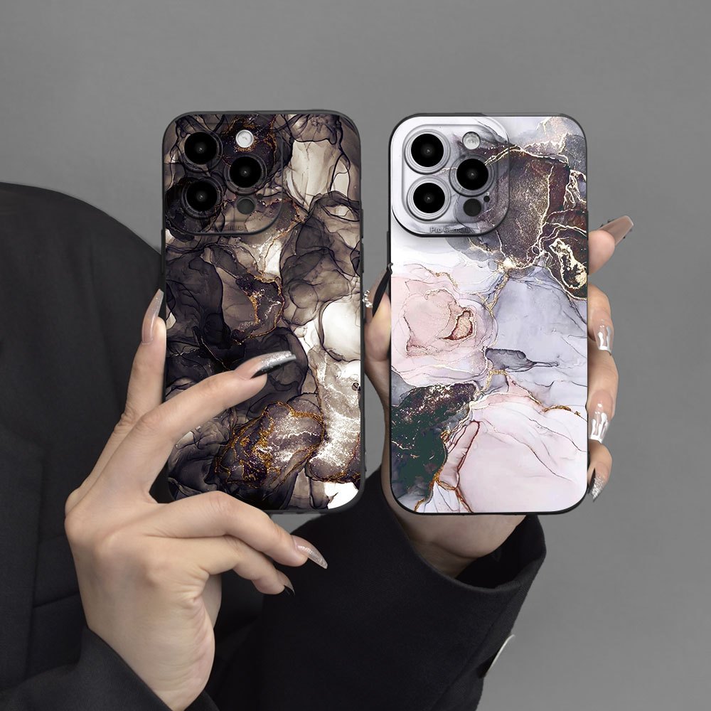 

Marble Pattern Mobile Phone Case Full-body Protection Shockproof Anti-fall Tpu Soft Rubber Case Color: Transparent White Black For Men Women For Iphone 15 14 13 12 11 Xs Xr X 7 8 Mini Plus Pro Max Se