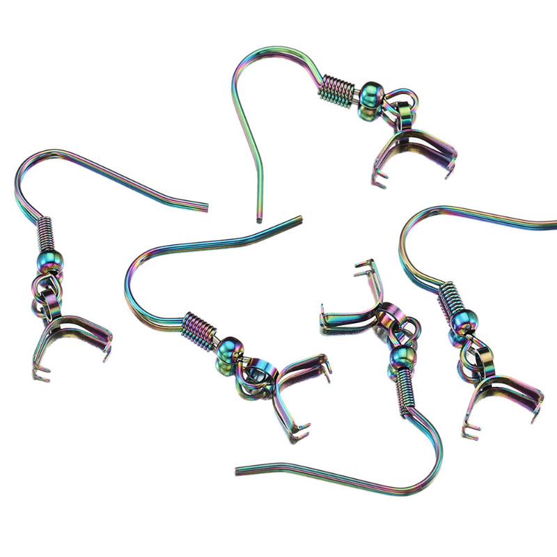 Stainless Steel Earring Hooks Drop Earring Wires Connector - Temu