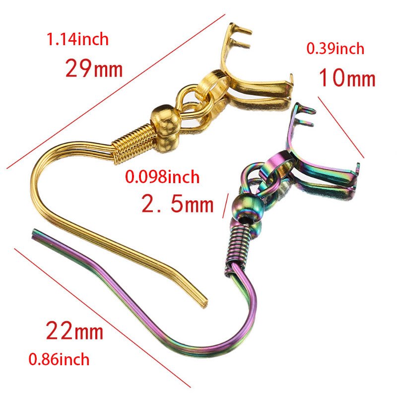 Stainless Steel Hypoallergenic Ear Wire Earring Clasp - Temu