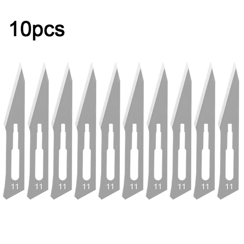 Herramientas de bisturí de hoja quirúrgica 10 Uds cuchillas de