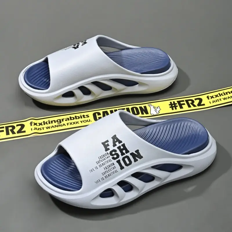 mens eva slides casual non slip slippers open toe shoes for indoor outdoor beach shower spring and summer details 6