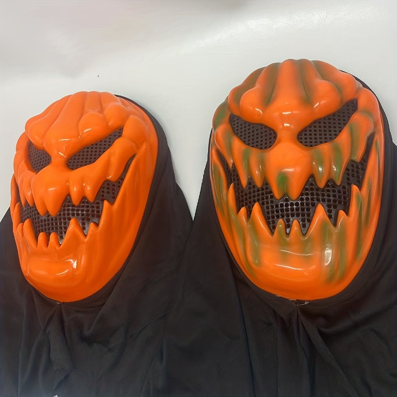 Halloween Terror Ghost Scary Pumpkin Mask, Halloween Pumpkin Face Head Masks for Cosplay,Temu