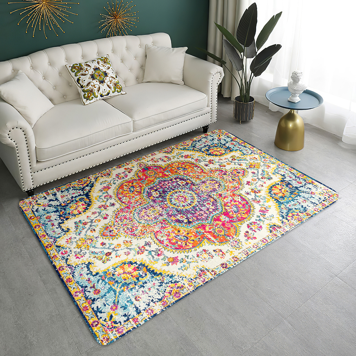 ComiComi 2x3 Door Mat Washable Rug for Living Room Boho Persian Medallion  Rug. New! NIB for Sale in San Pedro, CA - OfferUp