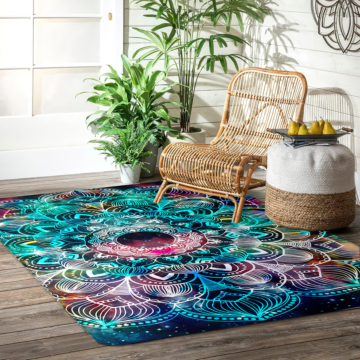 Tapis Mandala Grand Tapis Tapis Floral Fleur Imprimer Prier Tapis