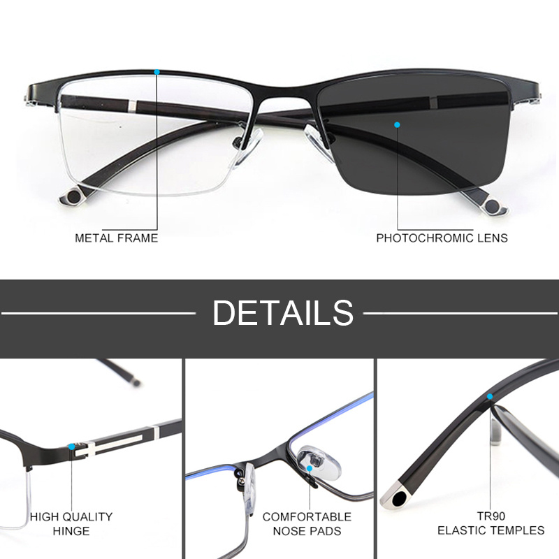 1pc Mens New Multifocal Glasses Unisex High Quality Auto Adjusting