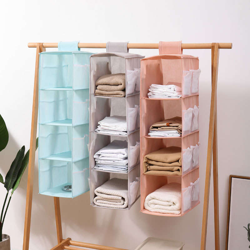 2/3/4-layer Hanging Pants Rack, Durable Clothes Storage Pouches